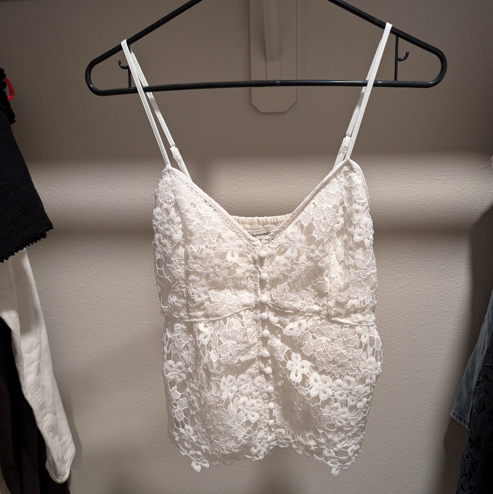 Abercrombie white lace top